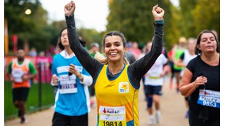Runner in a yellow vest
